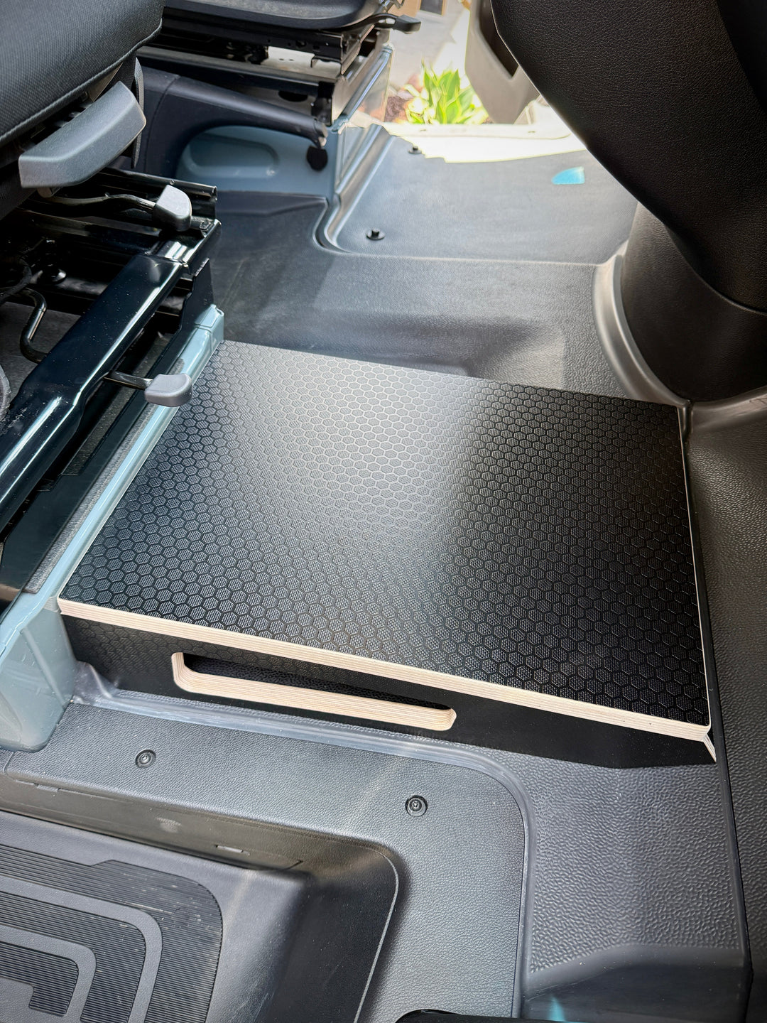 Mercedes-Benz Sprinter Black Hex Passenger Foot Platform Camper Van Stool - AVC RIG