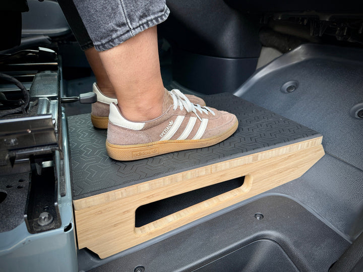 Mercedes-Benz Sprinter Bamboo Passenger Foot Platform Camper Van Stool - AVC RIG