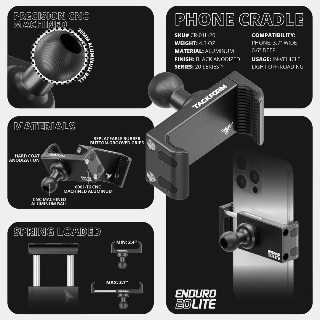 LINK™ Vent Mount Bracket With 20LITE Phone Holder | 3.5" Arm | 2020-2025 Ford Transit (Not Compatible With Transit Connect)