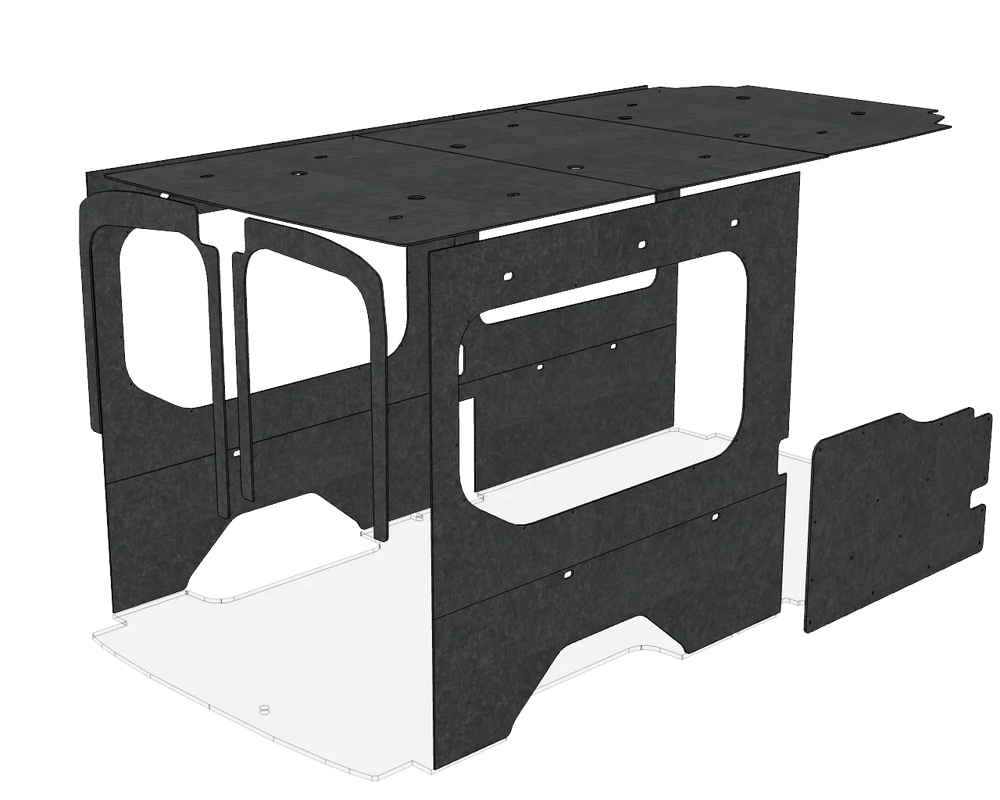 Ford Transit Medium Roof 148 Felt Wall Kit - AVC RIG