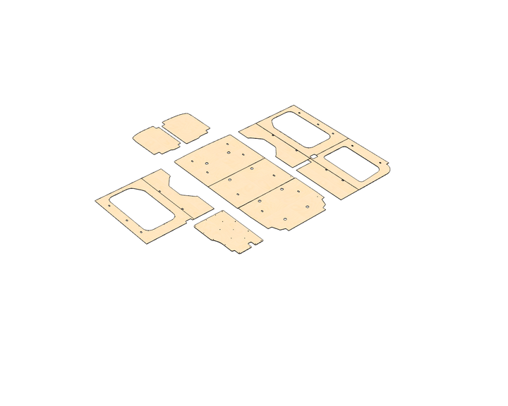 Transit Medium Roof 148 Wood Wall Kit