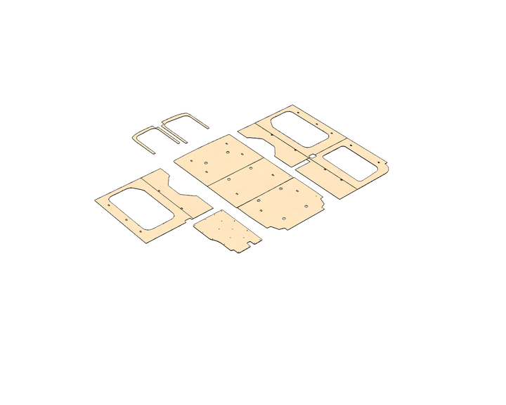 Transit Medium Roof 148 Wood Wall Kit
