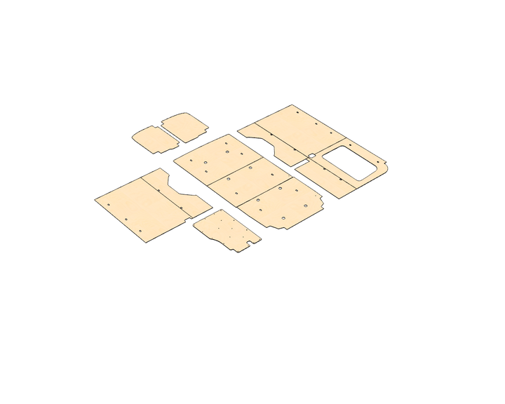 Transit Medium Roof 148 Wood Wall Kit