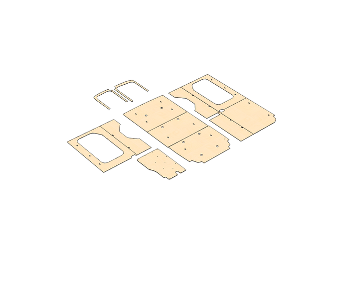 Transit Medium Roof 148 Wood Wall Kit