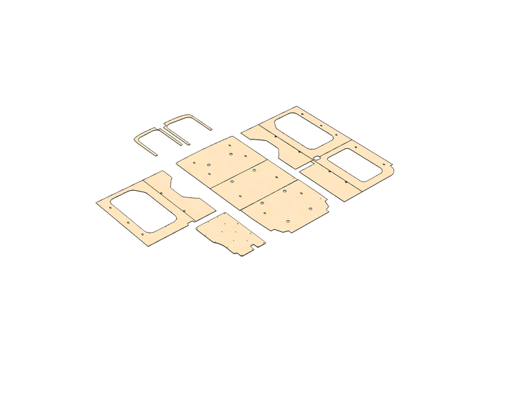 Transit Medium Roof 148 Wood Wall Kit