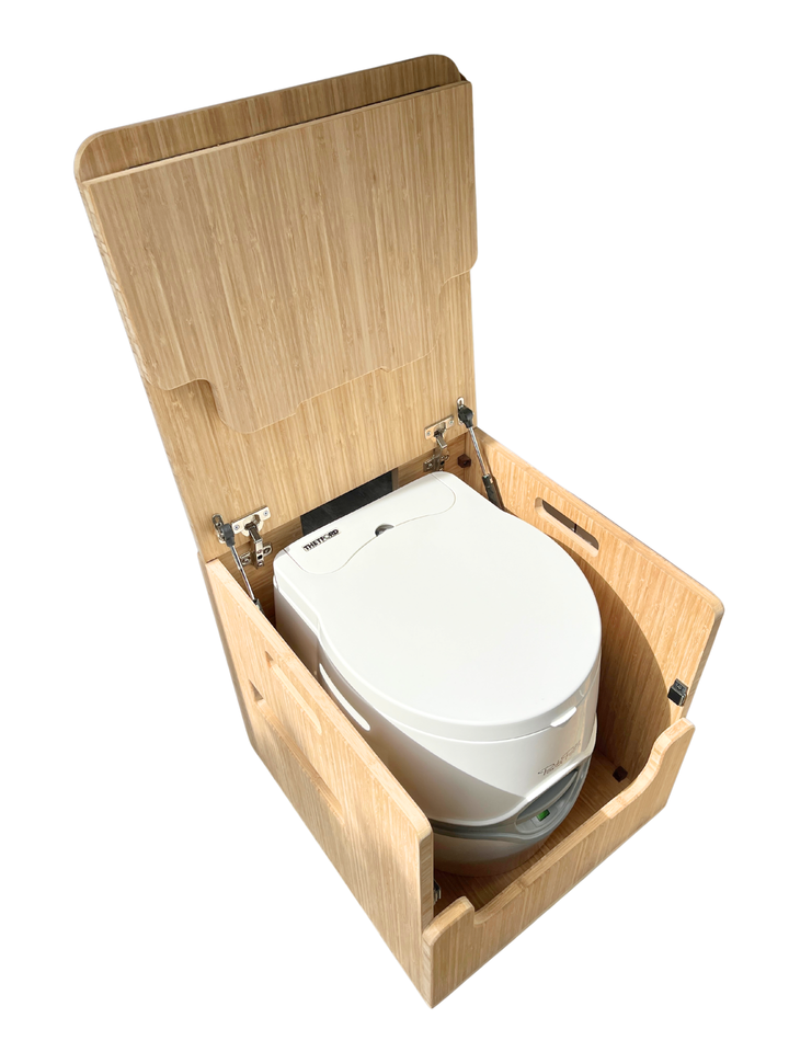 Porta Potti 565E/365 Curve Bamboo Toilet Lift top Cabinet Flat Pack Kit - AVC RIG
