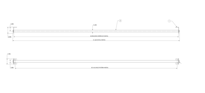 After Market Curtain Rod for Headliner Shelf