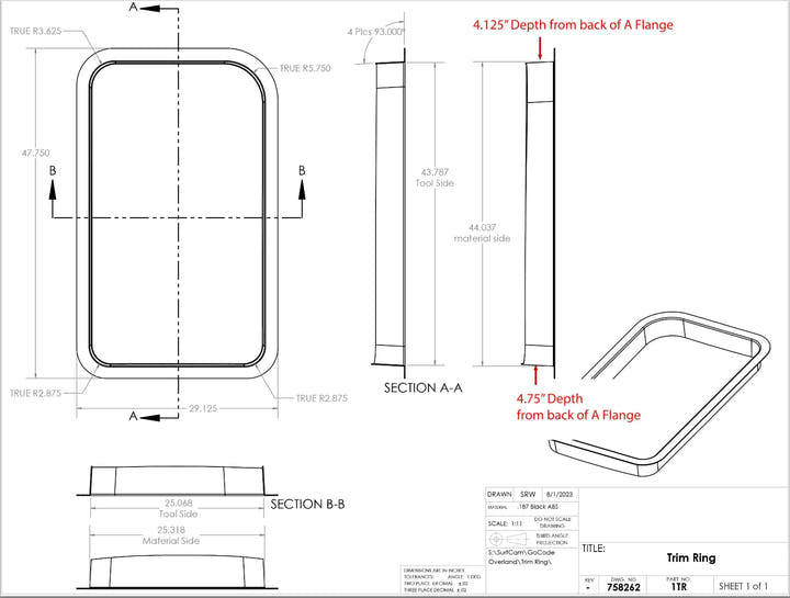 Transit Window Driver AMA Trim Ring - AVC RIG