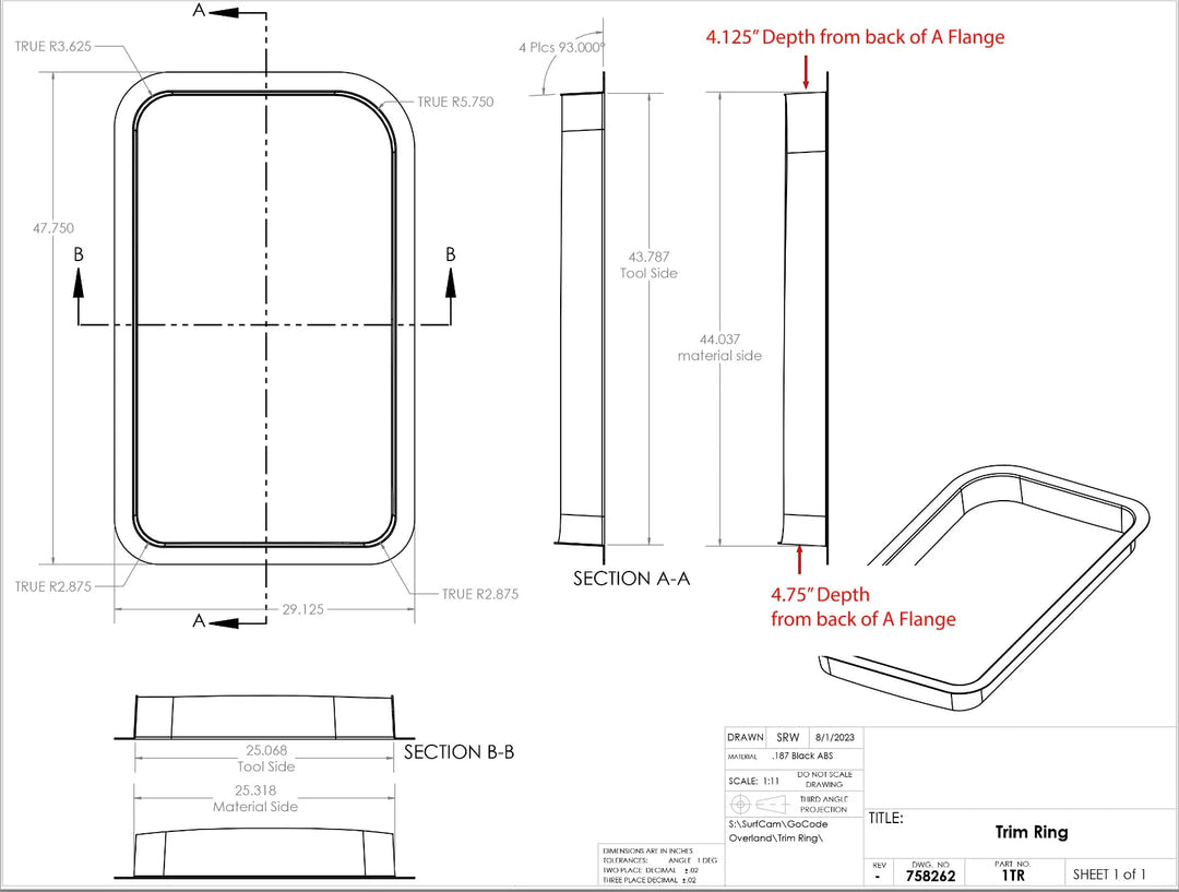 Transit Window Driver AMA Trim Ring - AVC RIG
