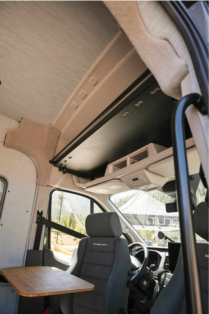 Ford Transit Headliner Shelf &amp; Curtain Rod - AVC RIG