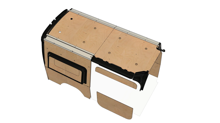 Mercedes Sprinter 144 Wood Wall Kit For Go Code Trim - AVC RIG