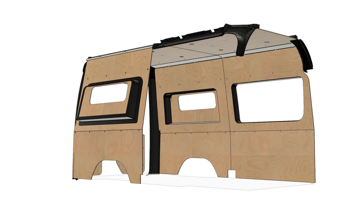 Mercedes Sprinter 144 Wood Wall Kit For Go Code Trim