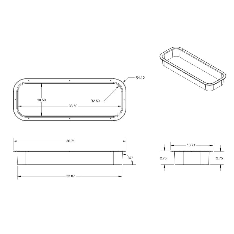 Mercedes Sprinter Rear Half-Slider Window Trim Ring - AVC RIG