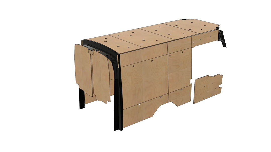 Ford Transit 148 EXT Wood Wall Kit For Go Code Trim - AVC RIG