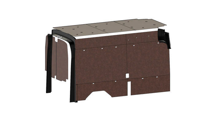 Ford Transit High Roof 148 Felt Wall Kit For Go Code Trim - AVC RIG
