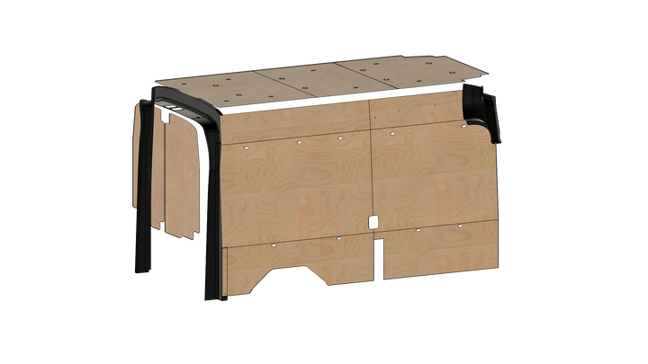 Transit High Roof 148 Wood Wall Kit for Go Code Trim
