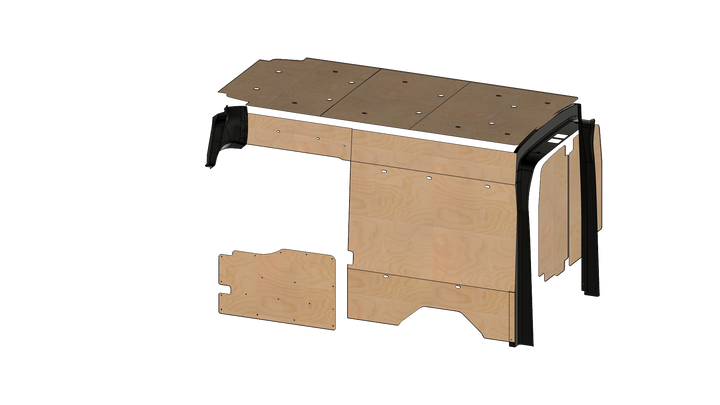 Transit High Roof 148 Wood Wall Kit for Go Code Trim