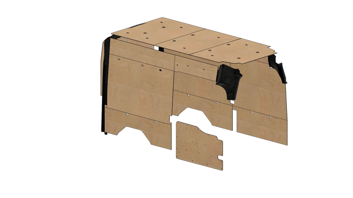 Ford Transit High Roof 148 Wood Wall Kit for Go Code Trim