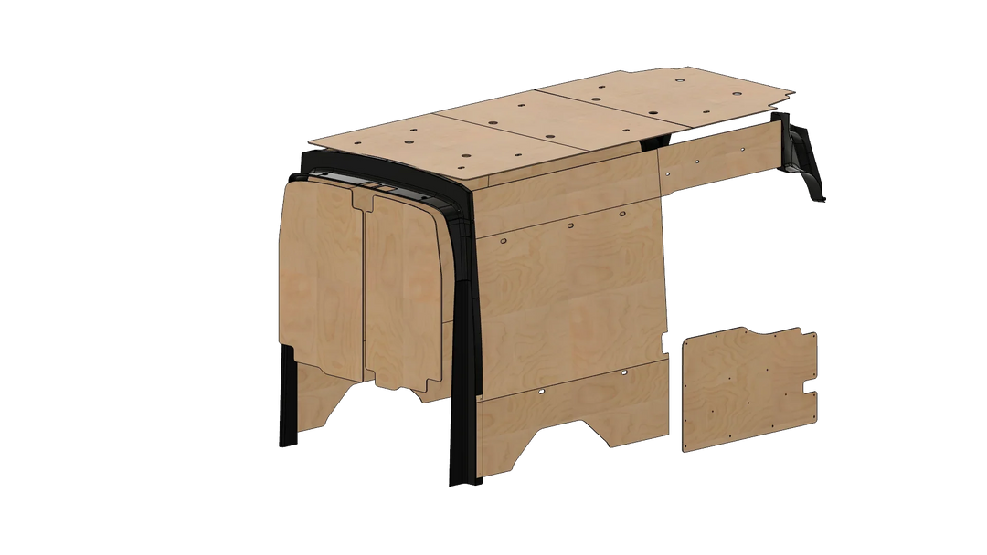 Ford Transit High Roof 148 Wood Wall Kit for Go Code Trim - AVC RIG