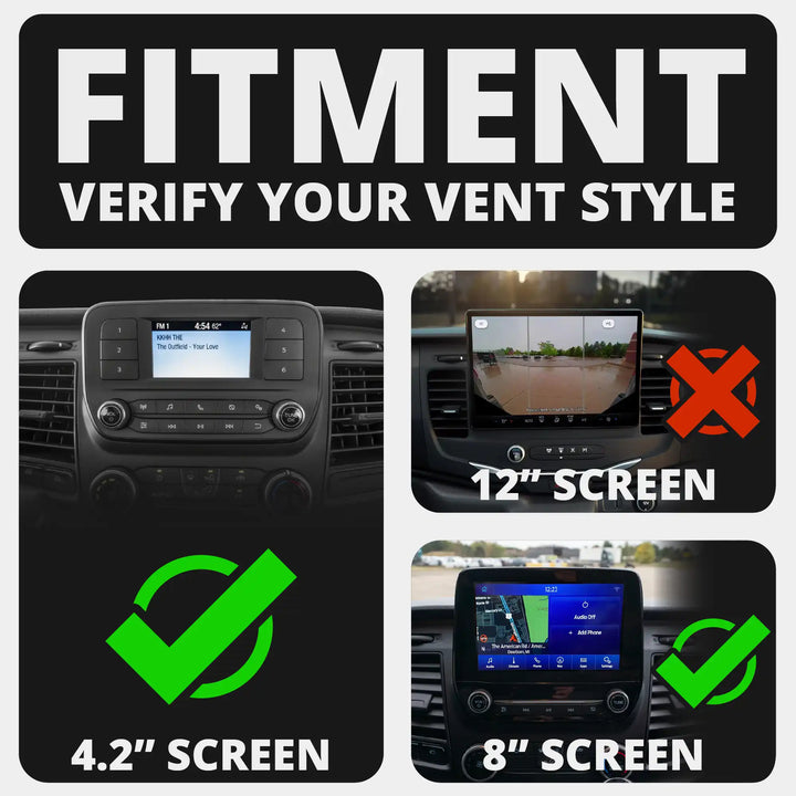 2020+ Ford Transit LINK™ Vent Mount Bracket With Quad Lock Magnetic Phone Holder |  3.5" Arm | (Not Compatible With Transit Connect)