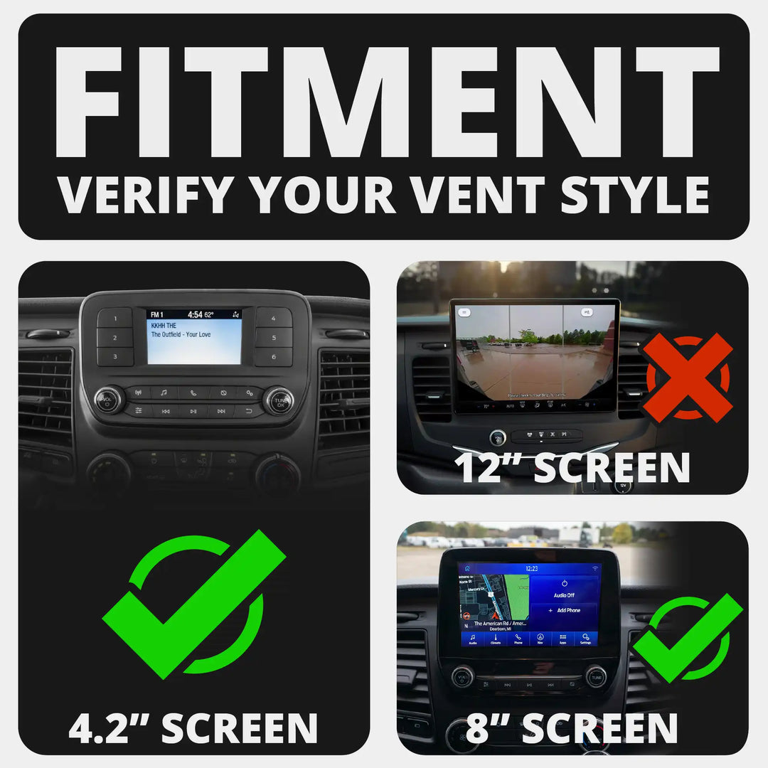 2020+ Ford Transit LINK™ Vent Mount Bracket With Qi2.2/MagSafe Charging and Cooling Phone Holder | 3.5" Arm | (Not Compatible With Transit Connect)