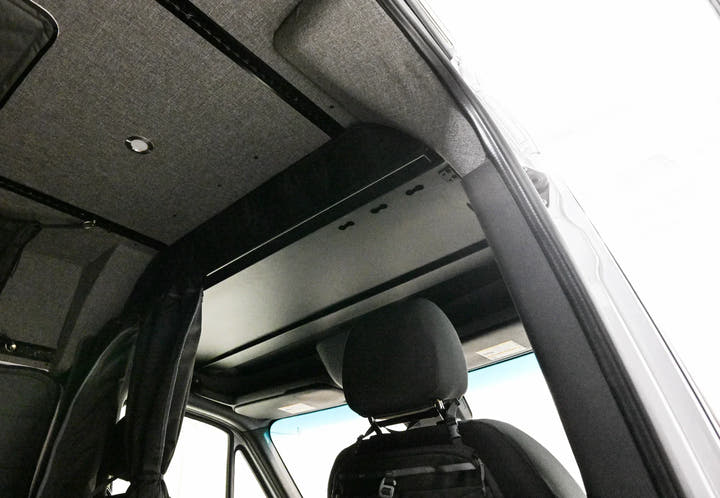 Ford Transit Headliner Shelf &amp; Curtain Rod - AVC RIG