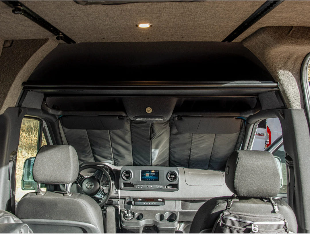 Mercedes Sprinter Headliner Shelf &amp; Curtain Rod - AVC RIG
