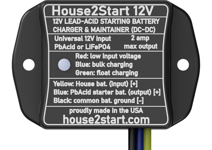 House2Start 12V DC-DC Battery Charger &amp; Float Maintainer for Recreational Vehicles and Boats